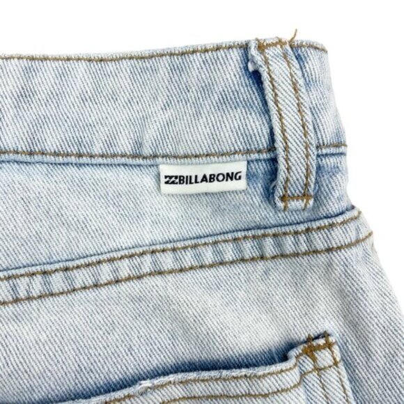 Billabong Womens Good Life Button Front Mini Denim Skirt Size 31 - Picture 8 of 8